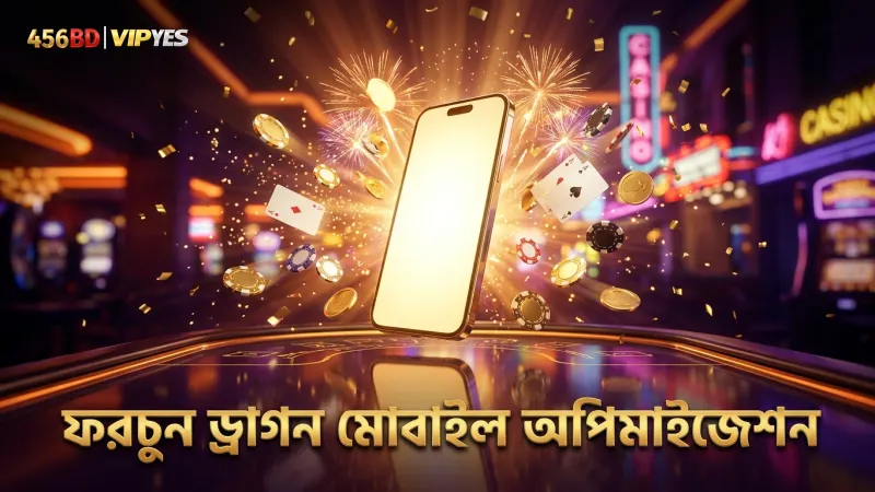 ফরচুন ড্রাগন স্লটের মোবাইল পোর্ট্রেট মোড অপ্টিমাইজেশনের পরীক্ষা।